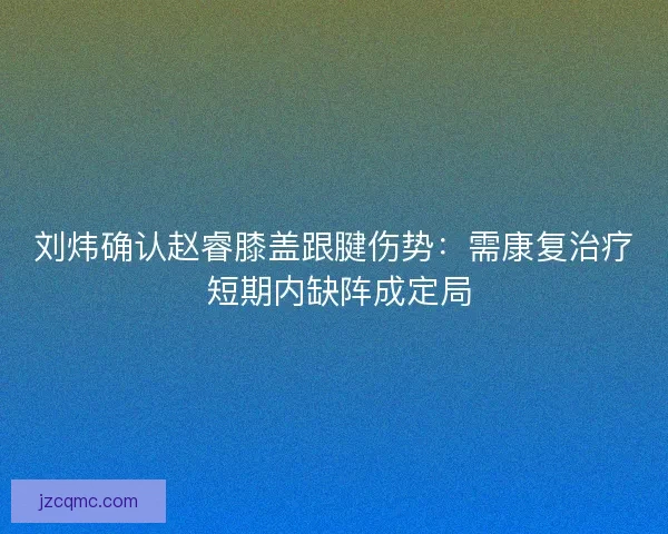 刘炜确认赵睿膝盖跟腱伤势：需康复治疗 短期内缺阵成定局